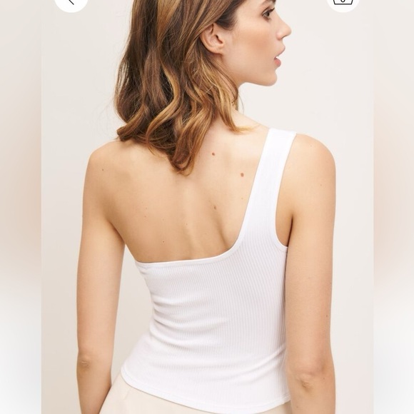 Dynamite One Shoulder Ribbed Tank Top - Picture 4 of 7